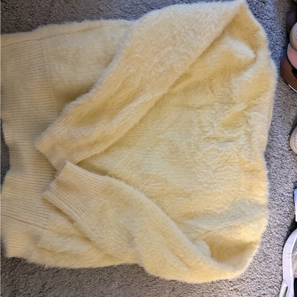 Cozy Cream Cardigan Sweater with Heart Accents - Picture 6 of 6